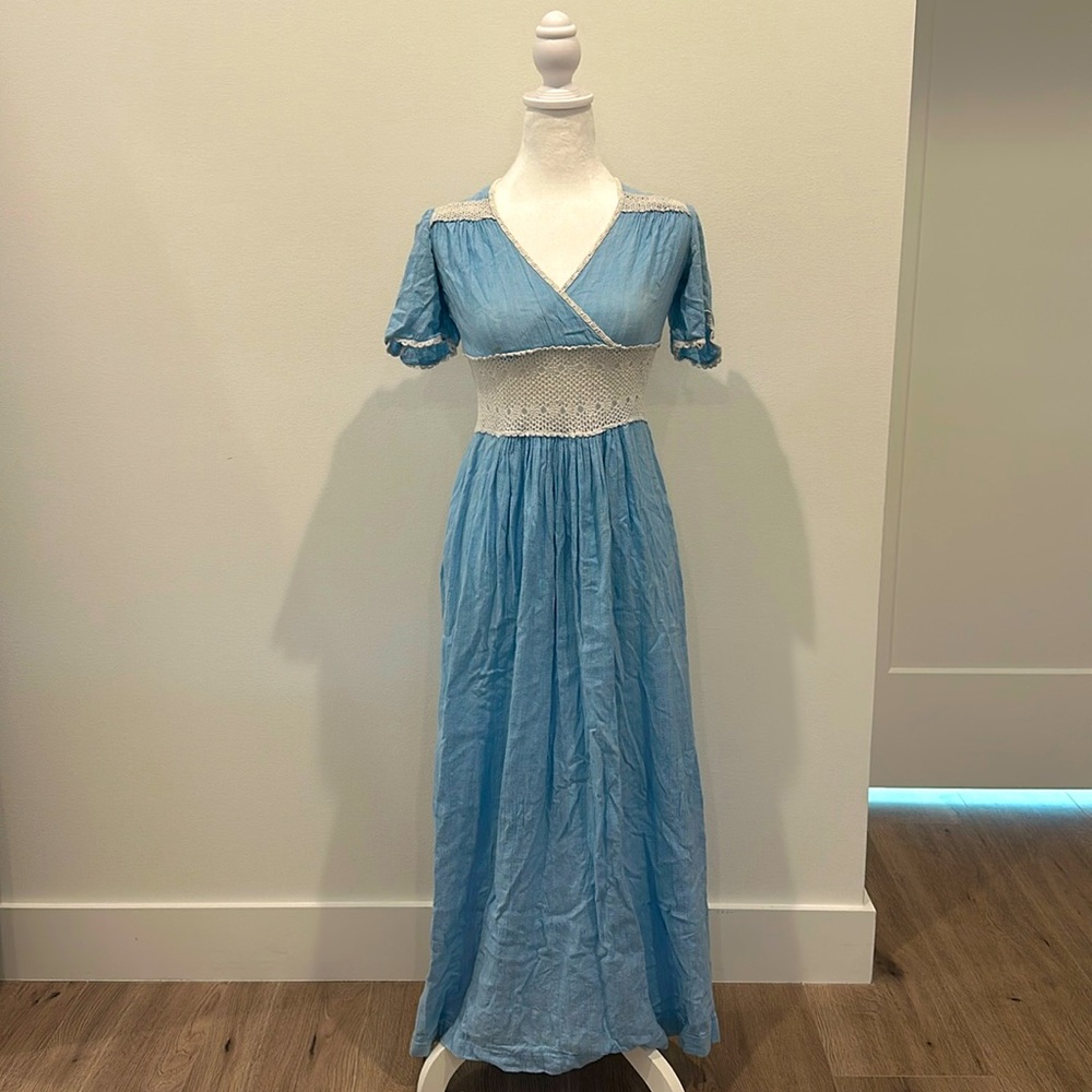 Vintage crocheted maxi dress